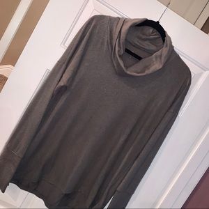 Army green flannel neck long sleeve